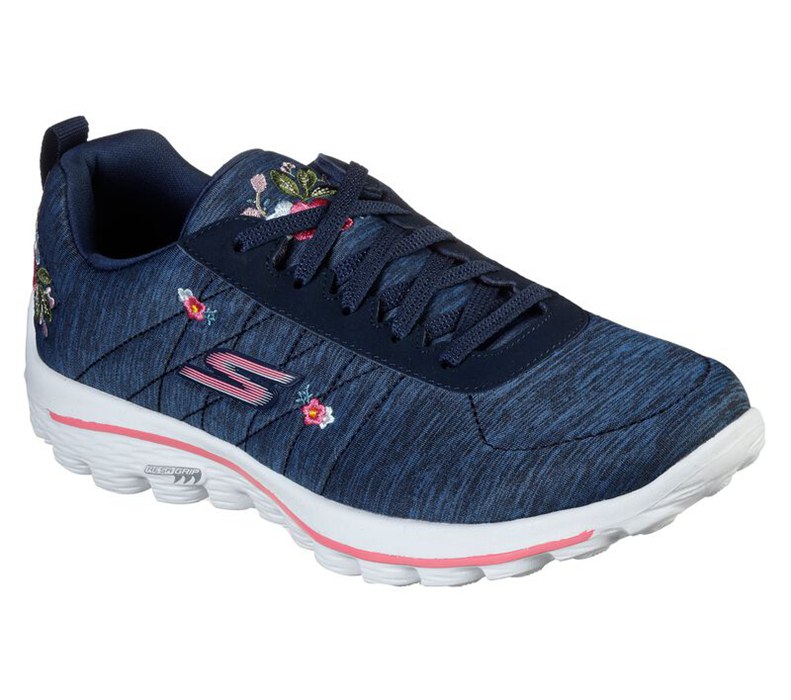 Skechers Dam Marinblå/Vita Sneakers - Go Golf Walk Sport - Bloom - Sverige (UGAYC-2658)